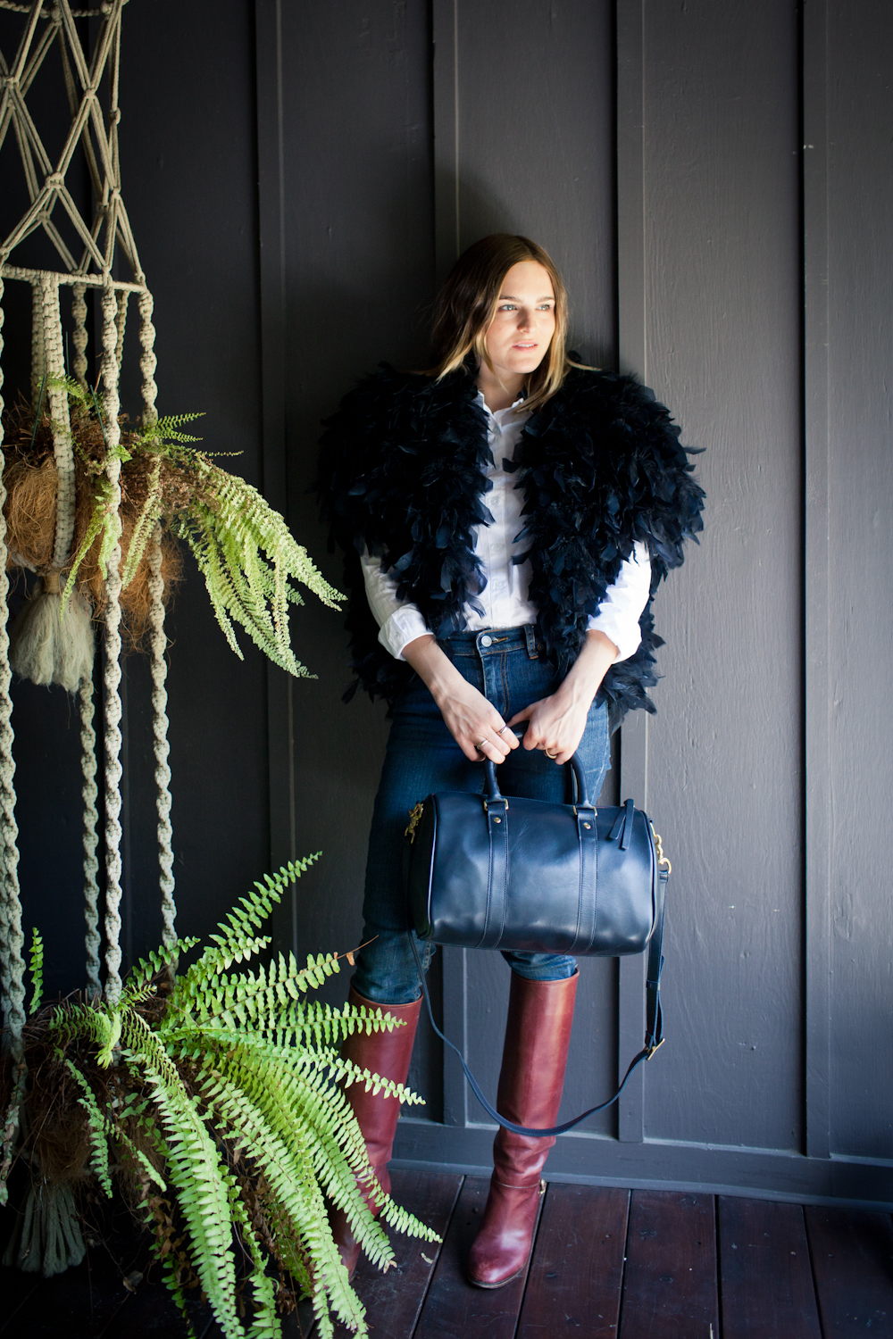 Fashion Look Featuring Clare Vivier Backpacks and Clare Vivier